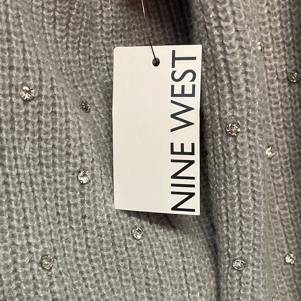 Nine West Sweater Womens L Gray Pulliver - Picture 4 of 6